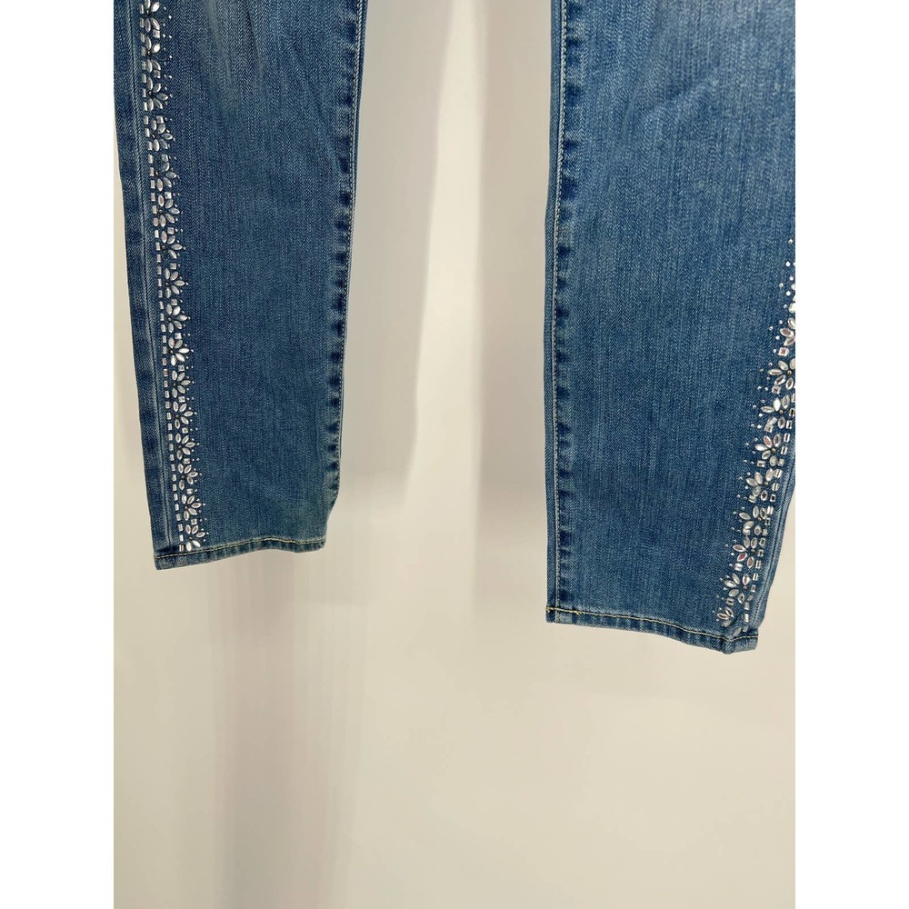 Abercrombie & Fitch Y2k Rhinestone Embellished Distressed Skinny Jean Sz 30/10 - Picture 2 of 10